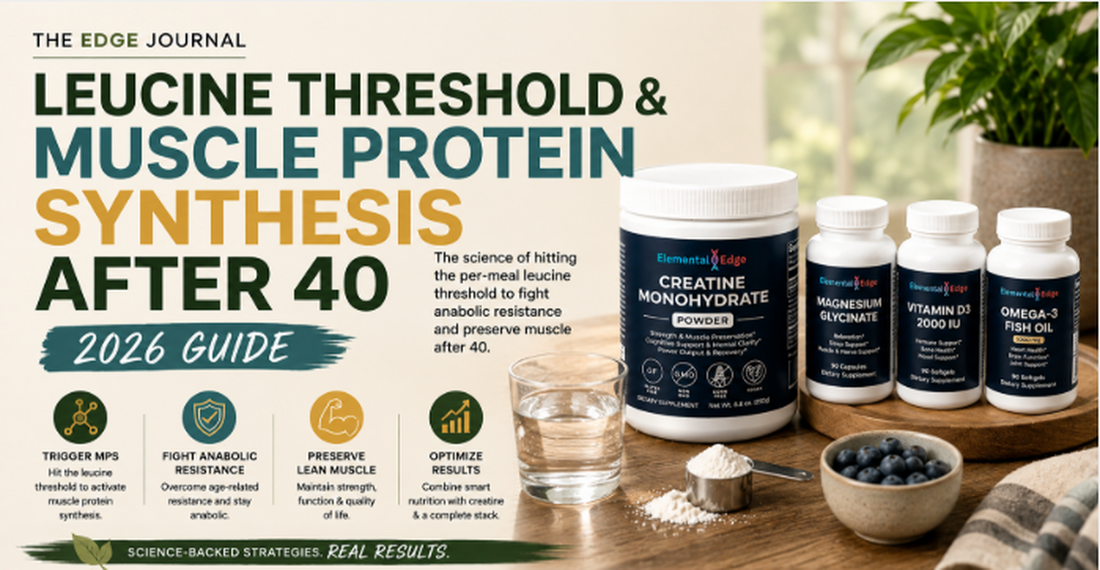 Leucine threshold and muscle protein synthesis after 40 - Elemental Edge Health