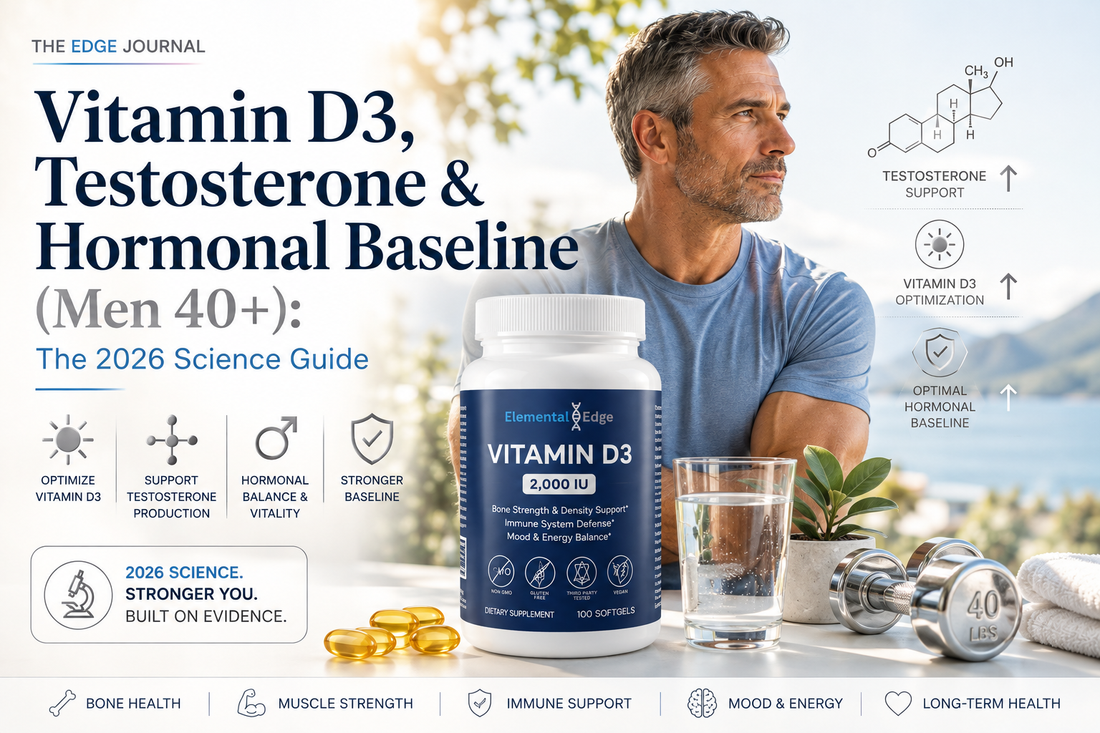 Vitamin D3, Testosterone & Hormonal Baseline (Men 40+): The 2026 Science Guide