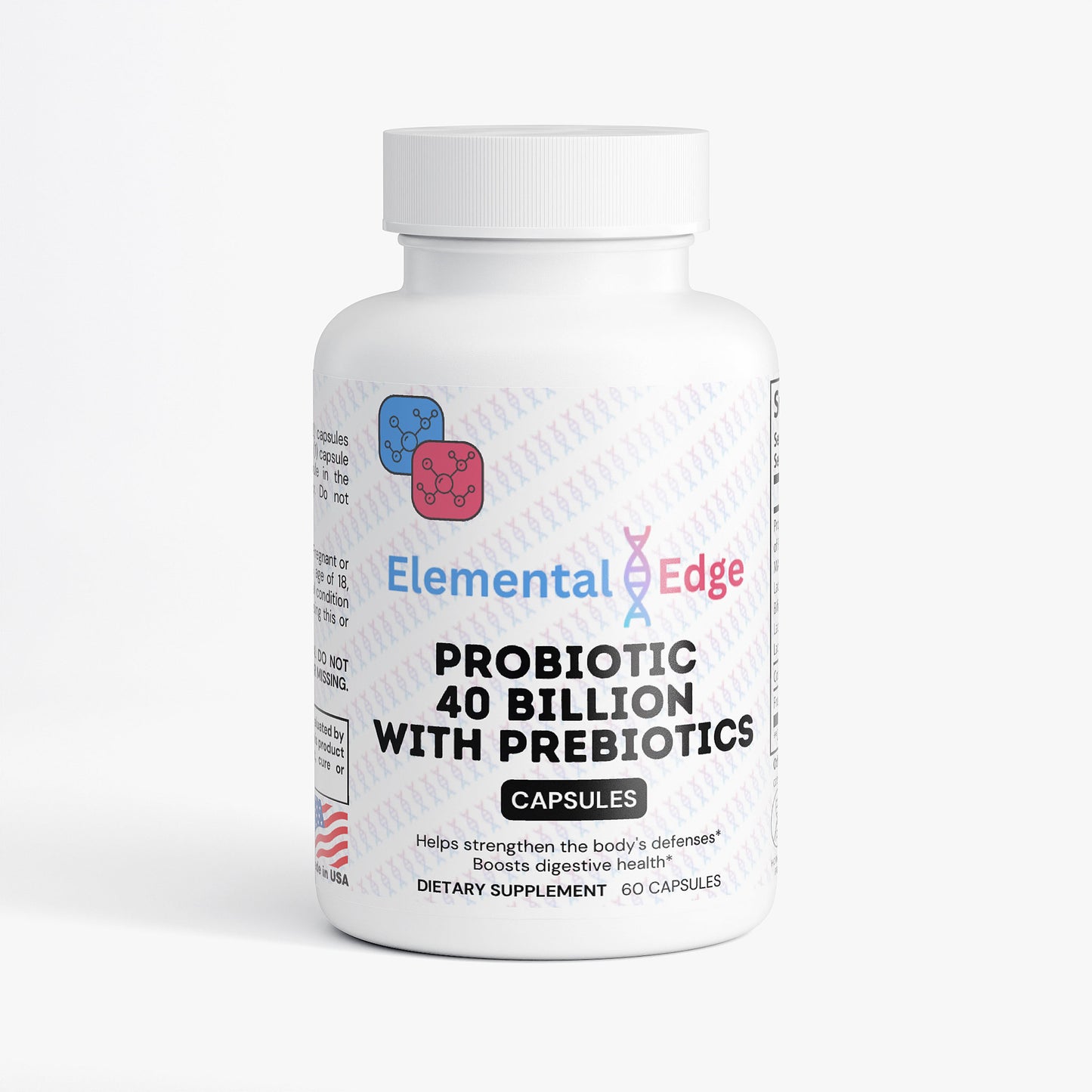 Probiotic 40 Billion + Prebiotics – Gut, Immunity & Digestion Support | Elemental Edge