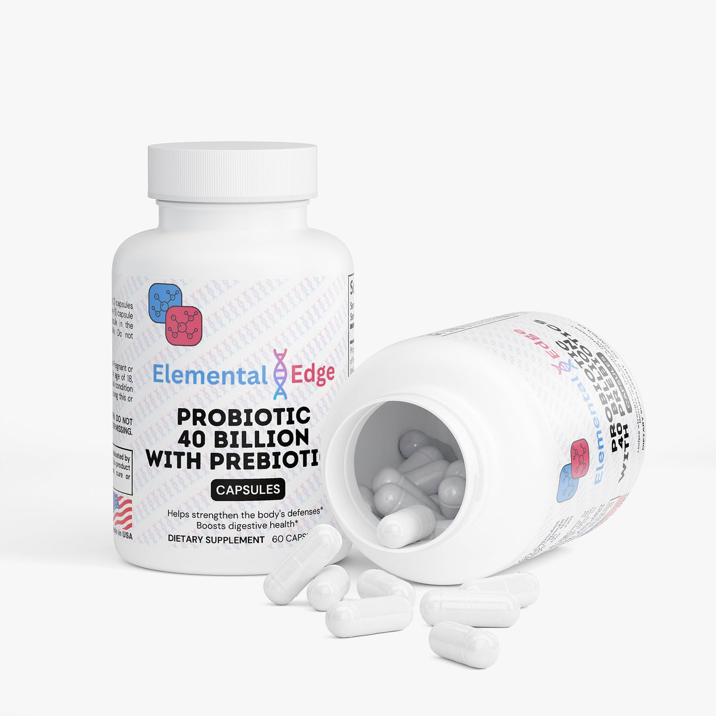 Probiotic 40 Billion + Prebiotics – Gut, Immunity & Digestion Support | Elemental Edge