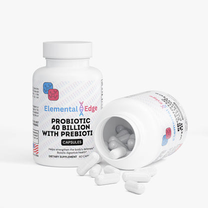 Probiotic 40 Billion + Prebiotics – Gut, Immunity & Digestion Support | Elemental Edge