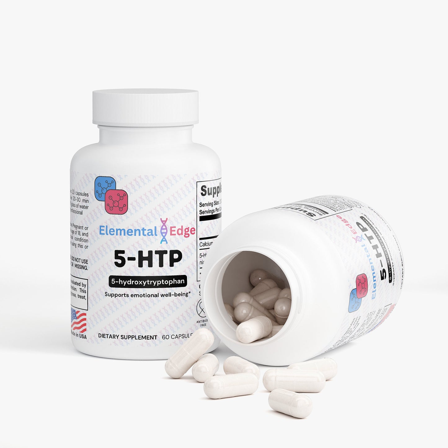 5-HTP Mood, Sleep & Stress Support – Calm, Rest & Emotional Balance | Elemental Edge