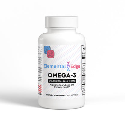 Omega-3 EPA 180mg + DHA 120mg – Heart, Brain & Joint Support | Elemental Edge