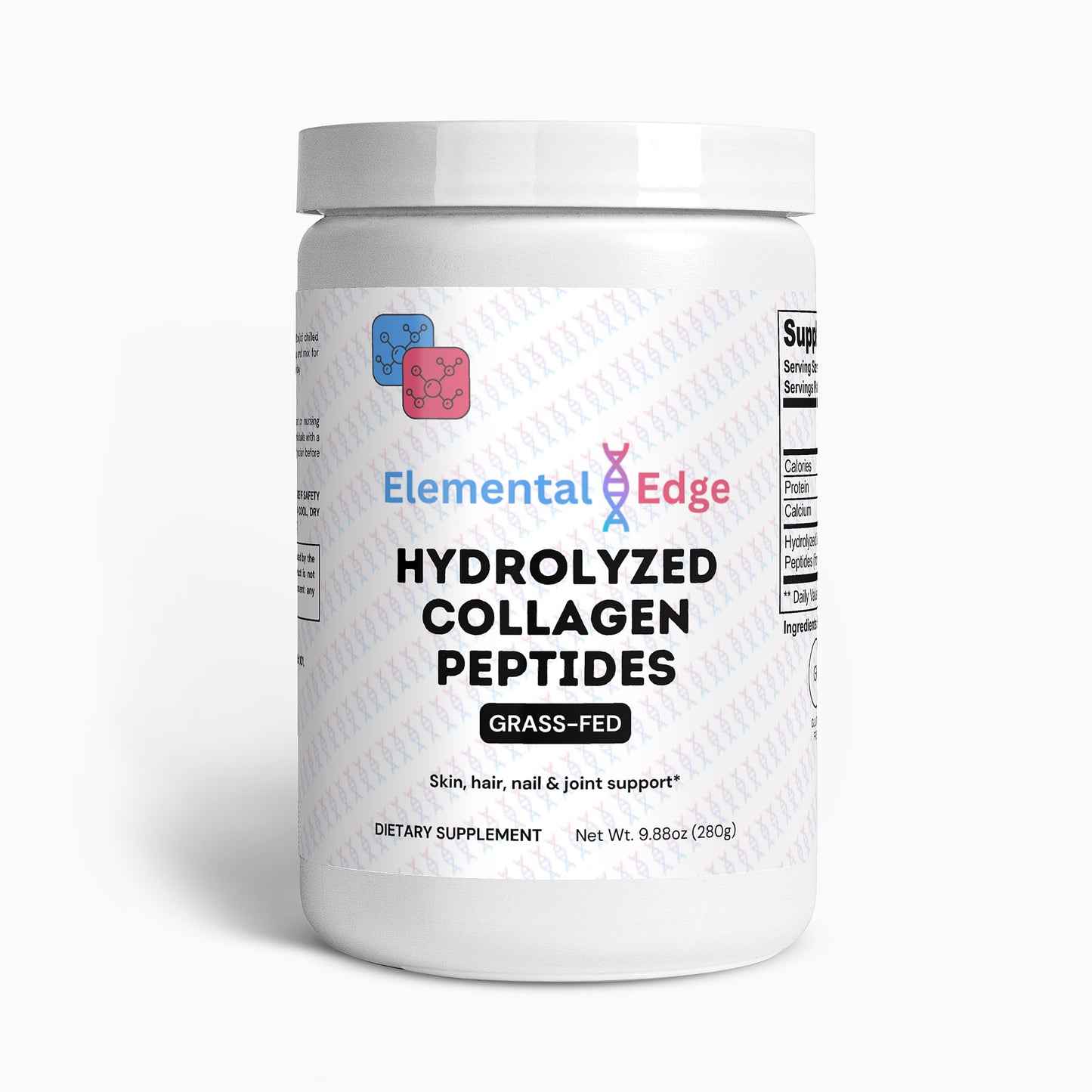 Grass-Fed Hydrolyzed Collagen Peptides – Skin, Joint & Hair Support | Elemental Edge