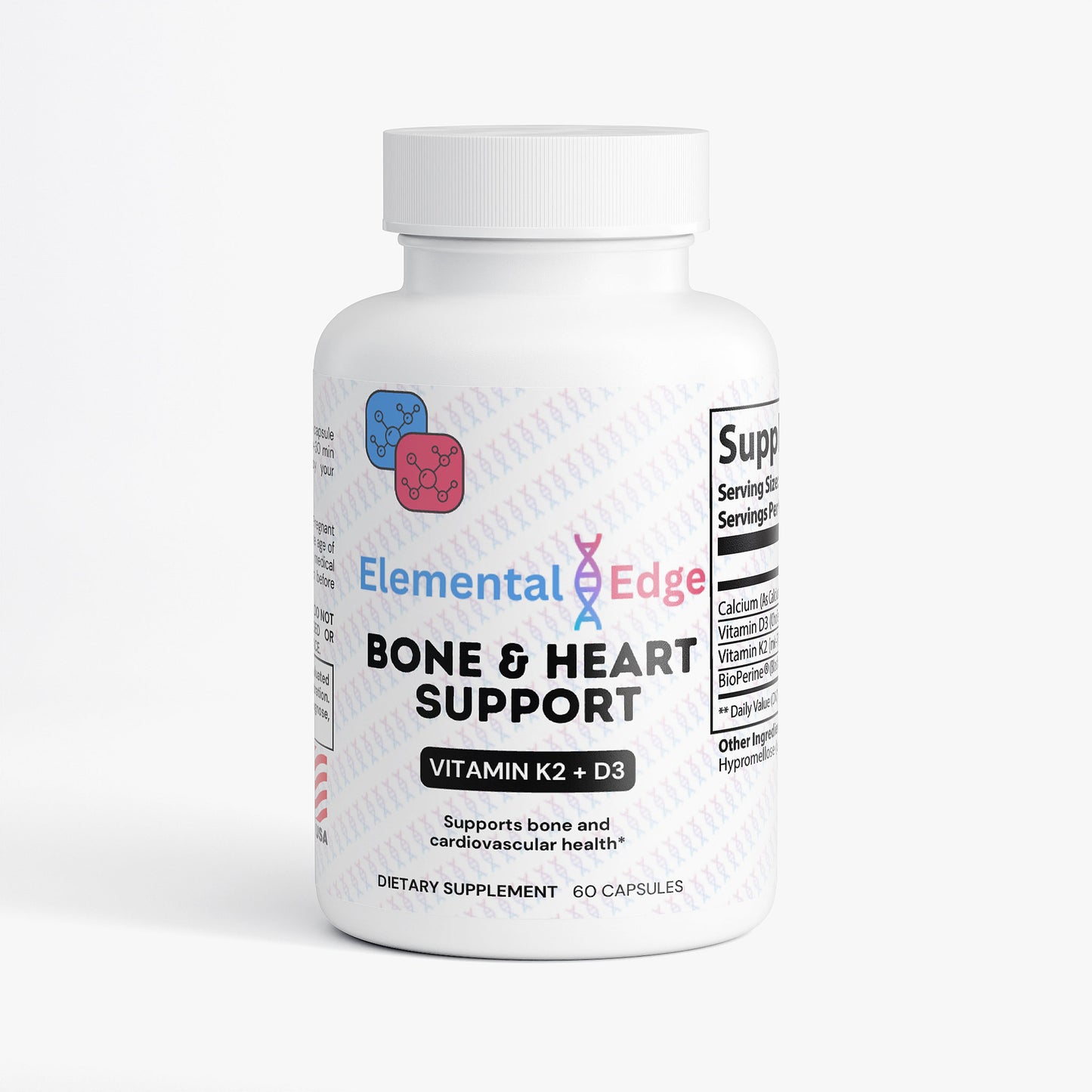 Bone & Heart Support – D3, K2 & Calcium for Strength & Circulation | Elemental Edge