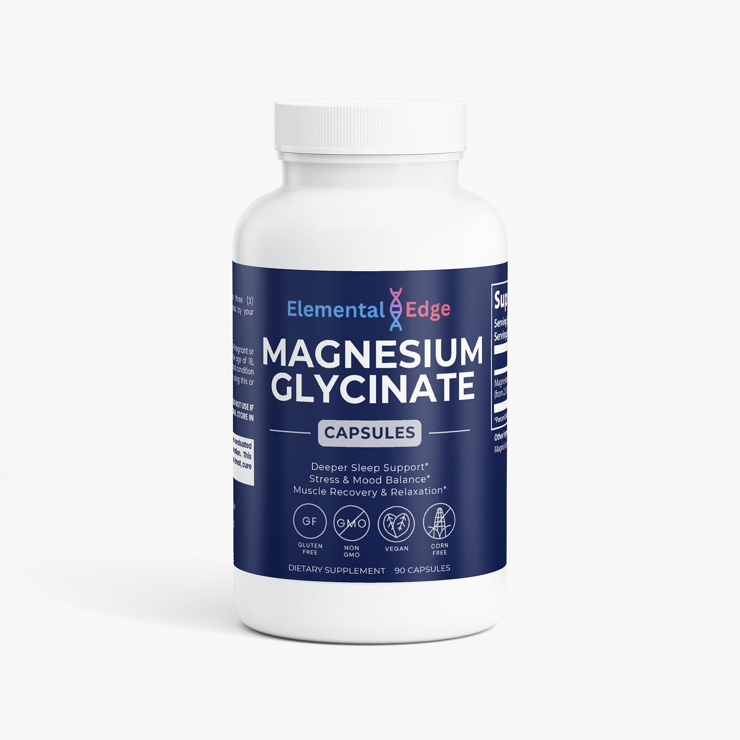 Elemental Edge Magnesium Glycinate 90 capsules chelated sleep support