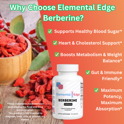 Berberine HCL – Blood Sugar, Heart & Metabolism Support | Elemental Edge