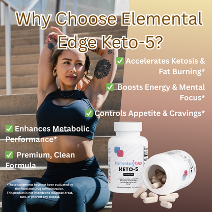 Keto-5 – Ketosis, Fat Burning & Energy Support | Elemental Edge