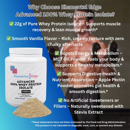100% Whey Protein Isolate (Vanilla) – Lean Muscle & Recovery | Elemental Edge