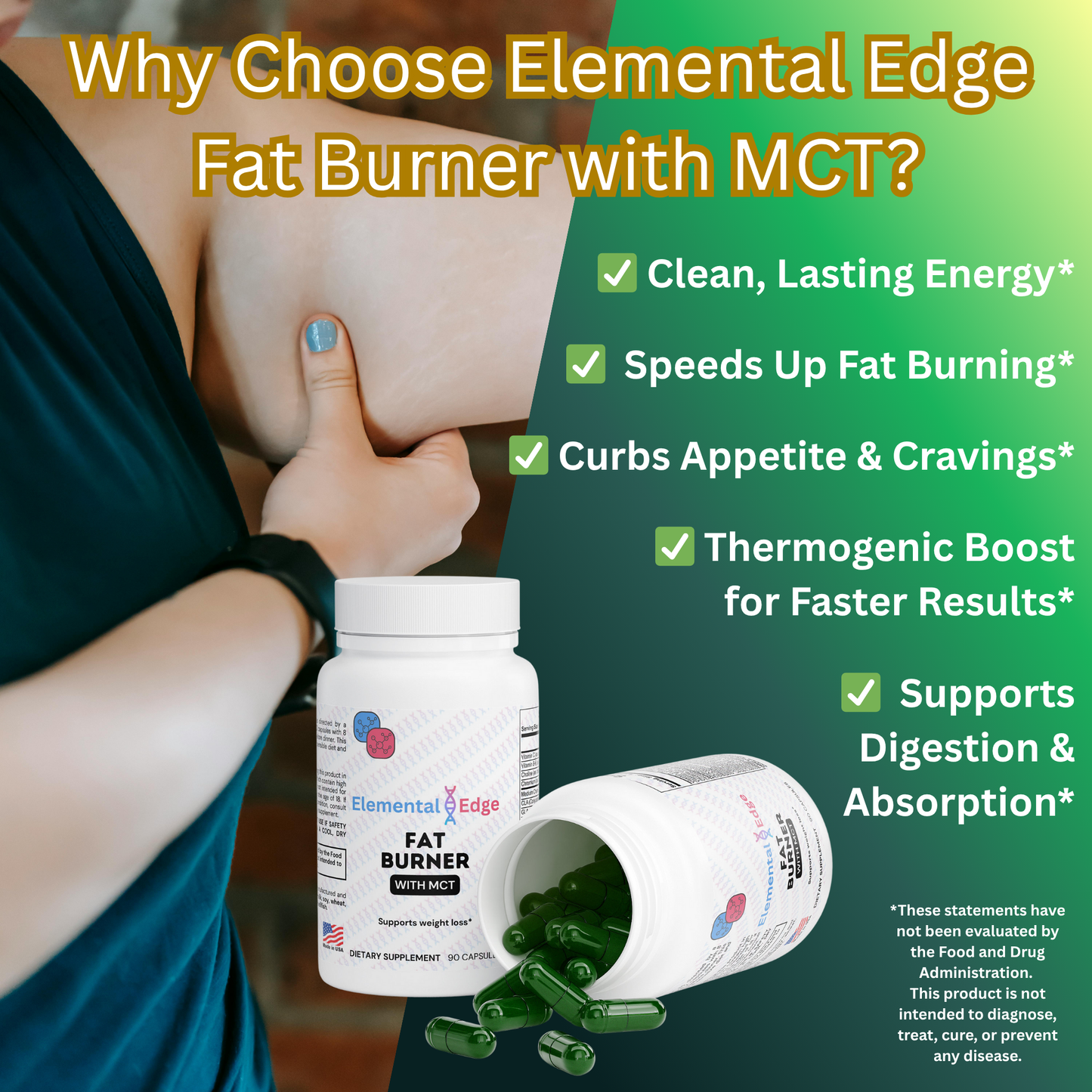 Fat Burner with MCT – Metabolism, Energy & Weight Loss Support | Elemental Edge