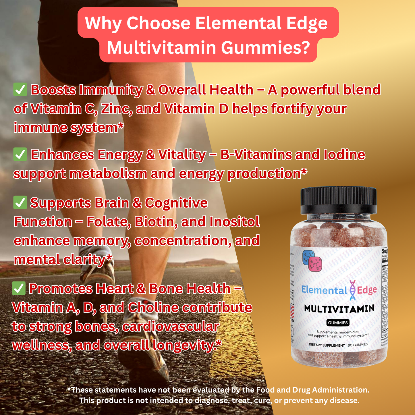 Multivitamin Bear Gummies – Immune, Energy & Daily Wellness | Elemental Edge