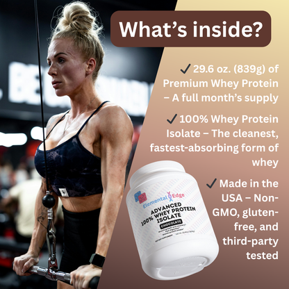 100% Whey Protein Isolate (Chocolate) – Muscle Growth, Recovery & Energy | Elemental Edge