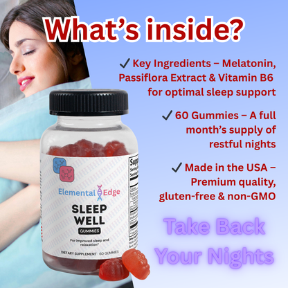 Sleep Well Gummies – Relax, Restore & Wake Refreshed | Elemental Edge
