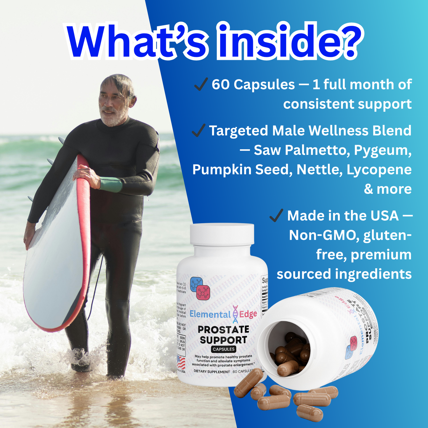 Prostate Support – Urinary Flow, Hormone & Bladder Health | Elemental Edge