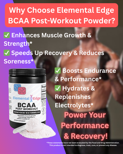 BCAA Post Workout – Muscle Recovery, Hydration & Endurance Boost | Elemental Edge