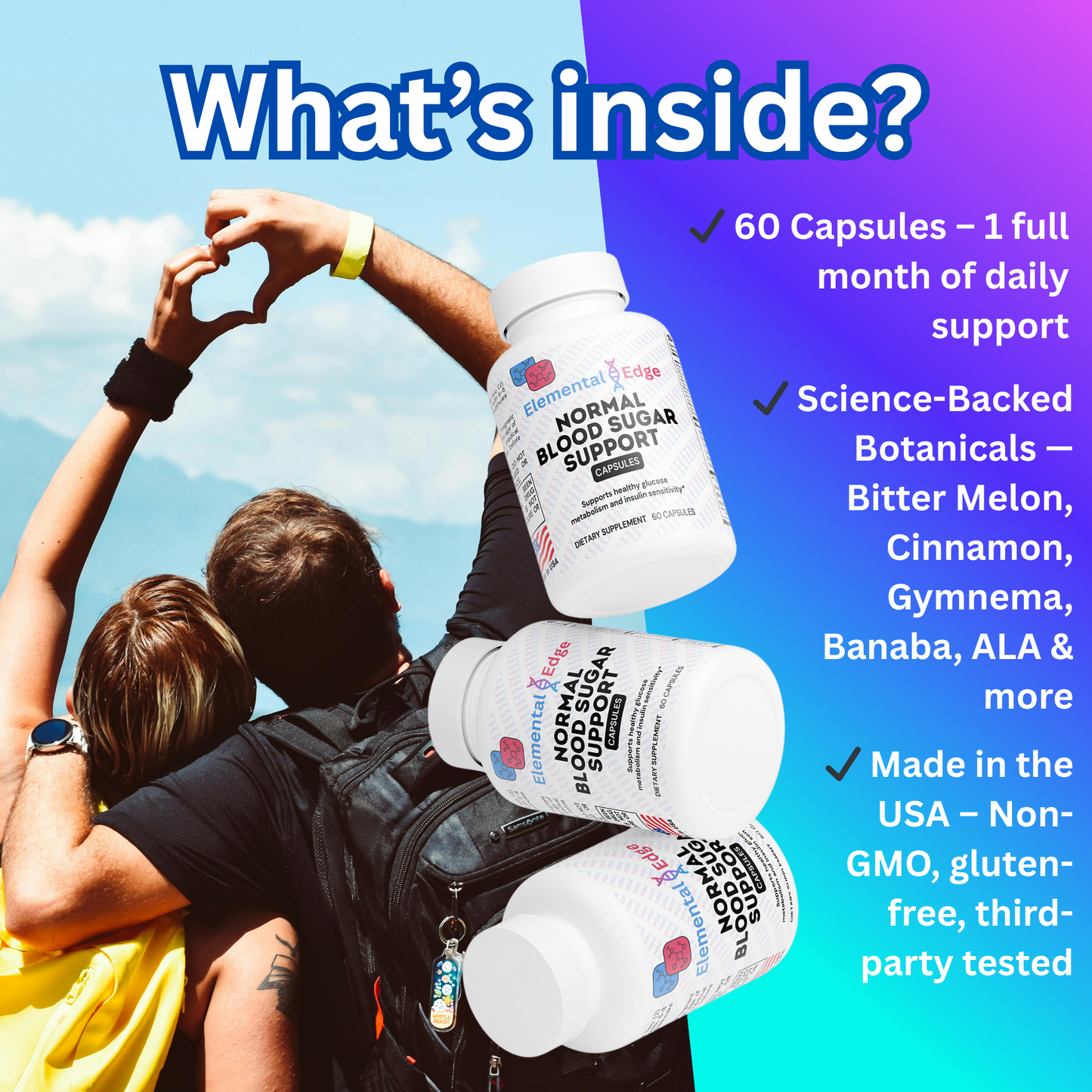 Normal Blood Sugar Support – Glucose, Energy & Metabolism | Elemental Edge