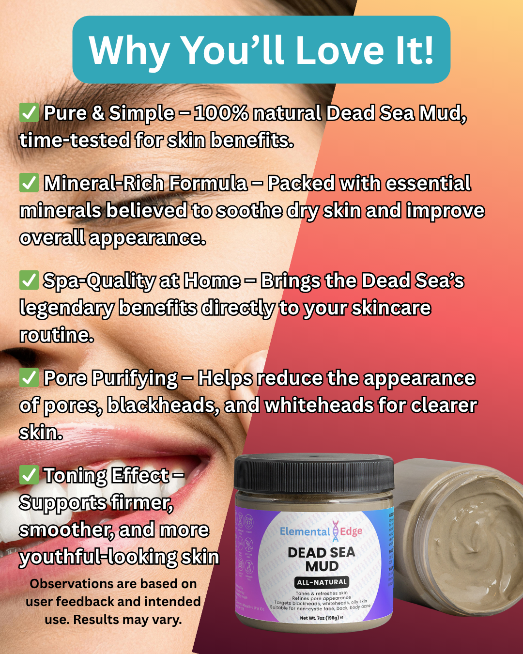 Dead Sea Mud – Purify, Tone & Revitalize | Elemental Edge