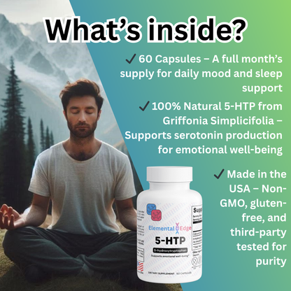 5-HTP Mood, Sleep & Stress Support – Calm, Rest & Emotional Balance | Elemental Edge