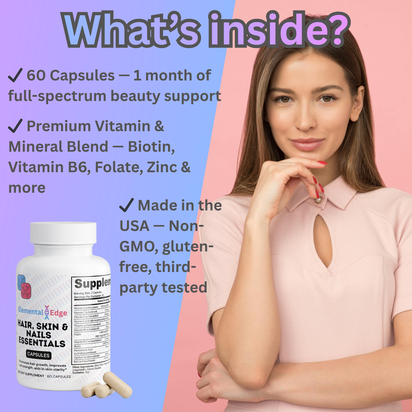 Hair, Skin & Nails Essentials – Beauty, Strength & Radiance | Elemental Edge