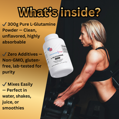 L-Glutamine Powder – Recovery, Muscle Growth & Endurance | Elemental Edge