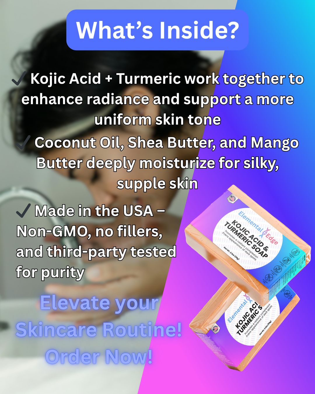 Kojic Acid & Turmeric Soap – Brighten, Cleanse & Revitalize | Elemental Edge