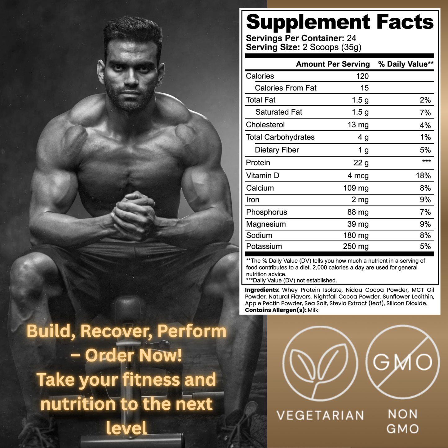 100% Whey Protein Isolate (Chocolate) – Muscle Growth, Recovery & Energy | Elemental Edge