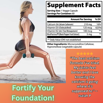 Bone & Heart Support – D3, K2 & Calcium for Strength & Circulation | Elemental Edge