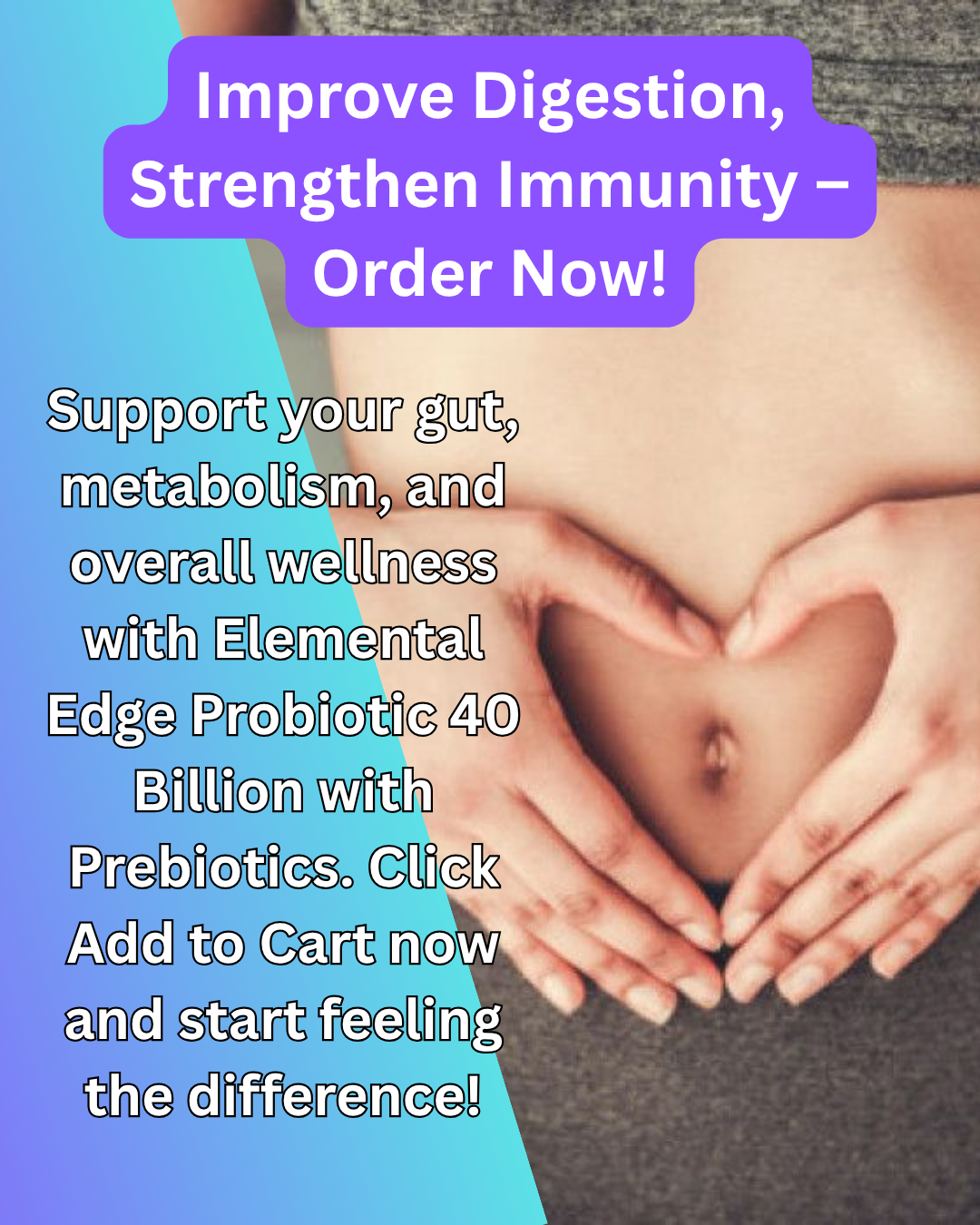 Probiotic 40 Billion + Prebiotics – Gut, Immunity & Digestion Support | Elemental Edge