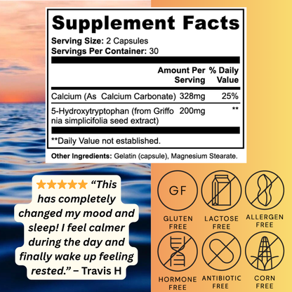 5-HTP Mood, Sleep & Stress Support – Calm, Rest & Emotional Balance | Elemental Edge