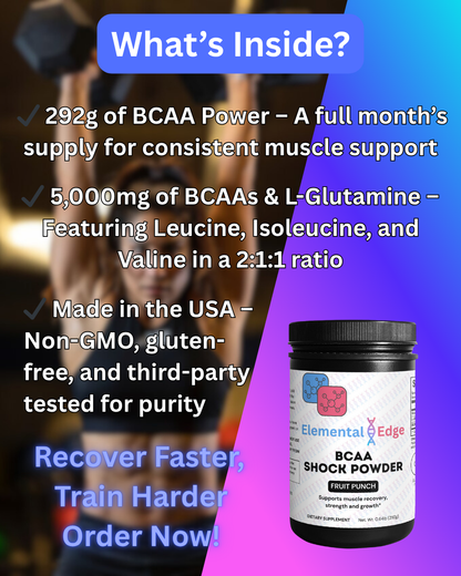 BCAA Shock Powder – Endurance, Recovery & Muscle Growth | Elemental Edge