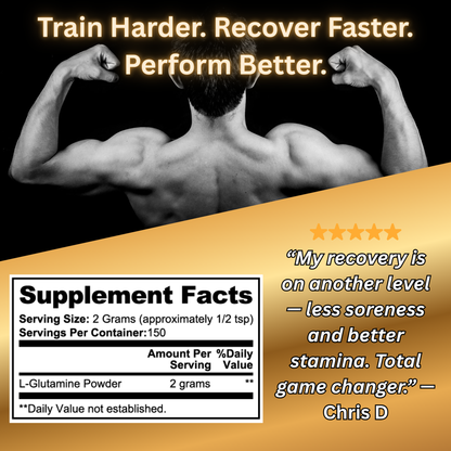 L-Glutamine Powder – Recovery, Muscle Growth & Endurance | Elemental Edge