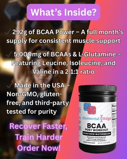 BCAA Post Workout – Muscle Recovery, Hydration & Endurance Boost | Elemental Edge