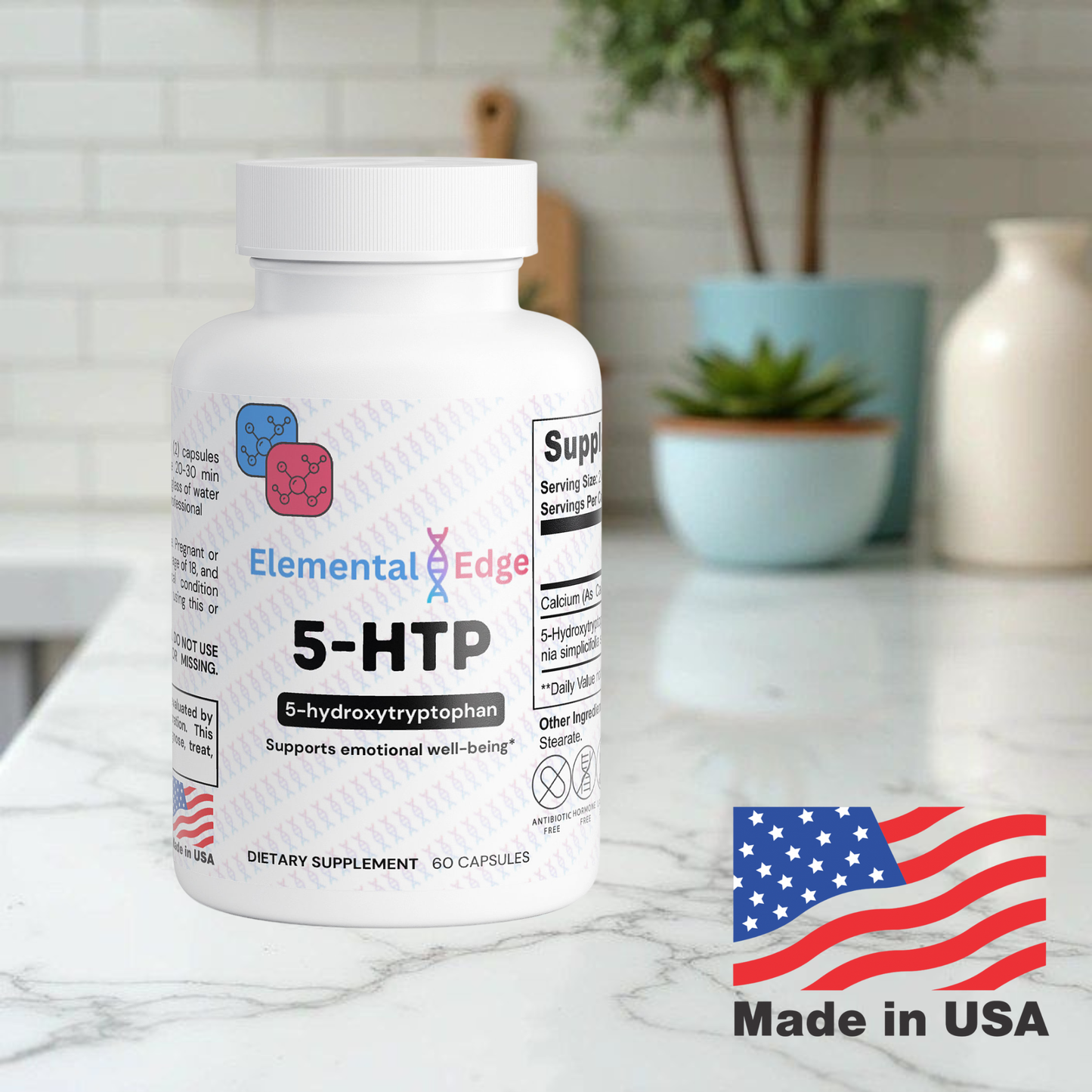 5-HTP Mood, Sleep & Stress Support – Calm, Rest & Emotional Balance | Elemental Edge