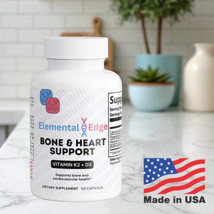 Bone & Heart Support – D3, K2 & Calcium for Strength & Circulation | Elemental Edge