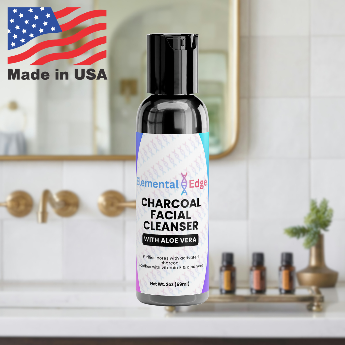 Charcoal Facial Cleanser – Purify, Refresh & Balance | Elemental Edge