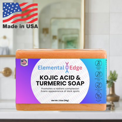 Kojic Acid & Turmeric Soap – Brighten, Cleanse & Revitalize | Elemental Edge