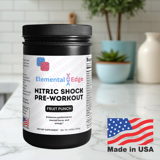 Nitric Shock Pre-Workout – Energy, Endurance & Muscle Pumps | Elemental Edge